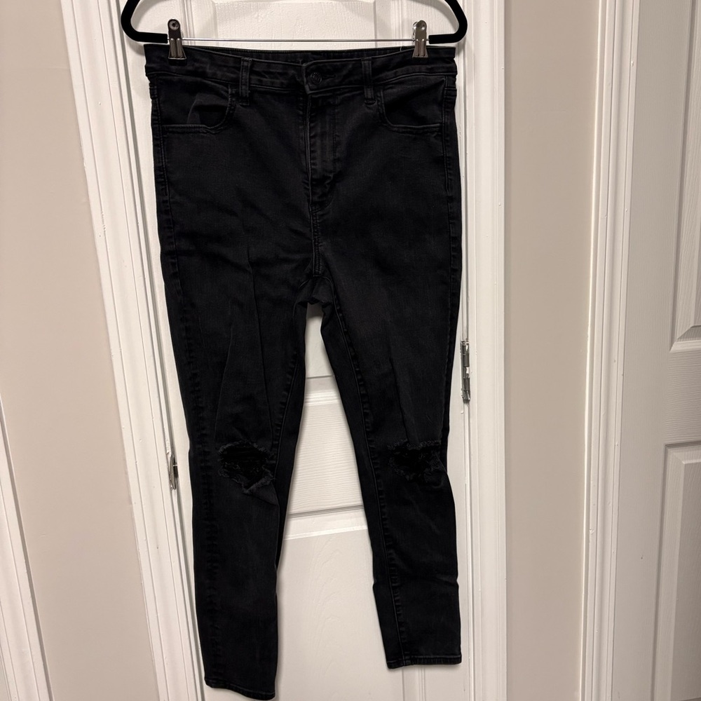 American Eagle Outfitters Distressed Black Jeggings
